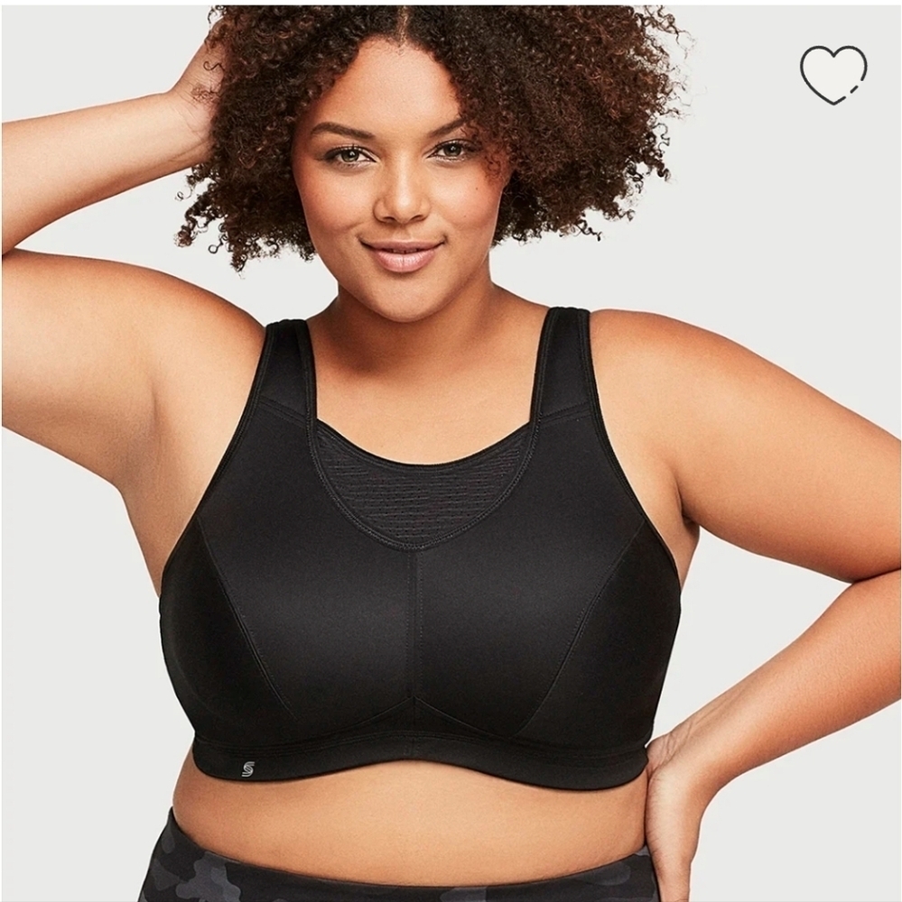 Glamorise no Bounce Cami Elite Wire Free Sports bra 46F style 1067